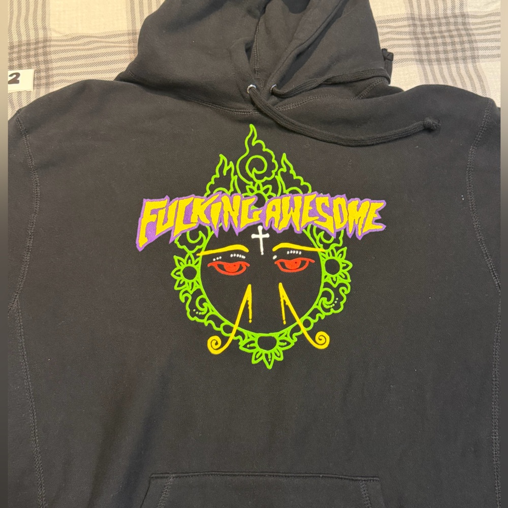 FA Black Sweater with Neon Graphic